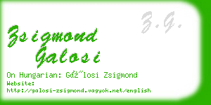 zsigmond galosi business card